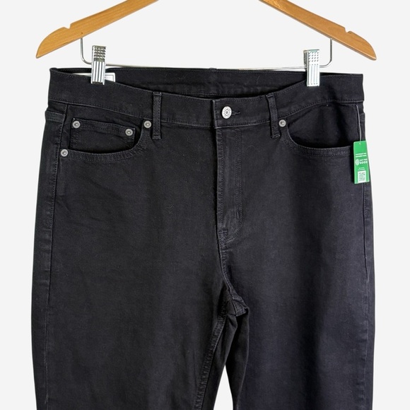 GAP Mid Rise Vintage Slim Stretch Jeans 32/14 Tall Black Rinse Raw Hem #795399 - Picture 6 of 15